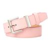 Women Belt Geometric Square Buttons Jeans Belt Adjustable Length Multi Holes Imitation Leather