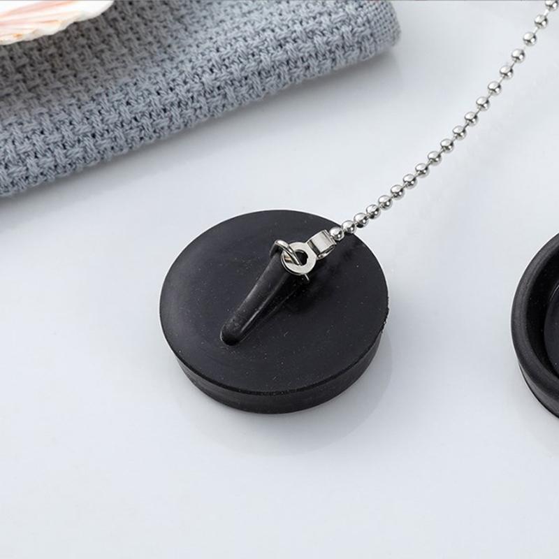 Durable Sink Plug Cute Soft Rubber Easy Use With Chain Anti-leakage Seal Basin Tool Home Bathtub Stopper Bathroom Kitchen