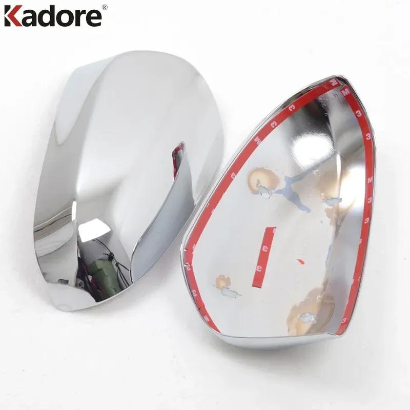 Rearview Mirror Cover Trim For Toyota Vios Yaris Sedan 2013 2014 2015 Chrome Car Exterior Door Side Wing Mirrors Cap Accessories