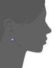 Estelle Rhinestone 10K Yellow Gold Earrings (Blue)
