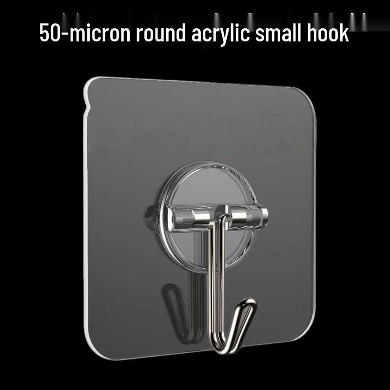 Transparent Seamless Adhesive Hooks - Strong Load Bearing for Home, Kitchen & Bathroom