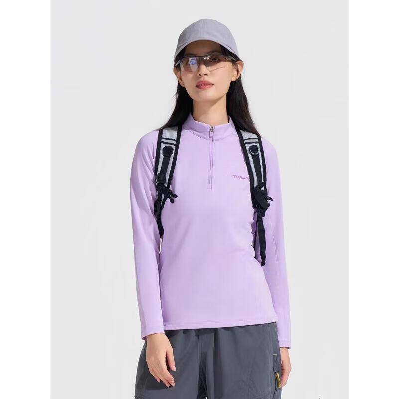 TOREAD Women's Long-Sleeve Stand-Collar Athletic T-Shirt
