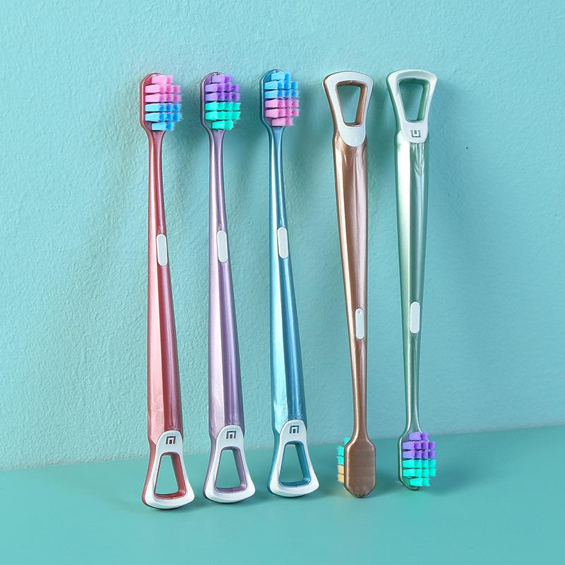 Tongue scraper with ten thousand bristles toothbrush,efficient cleaning,suitable travel and home use,suitable both men women