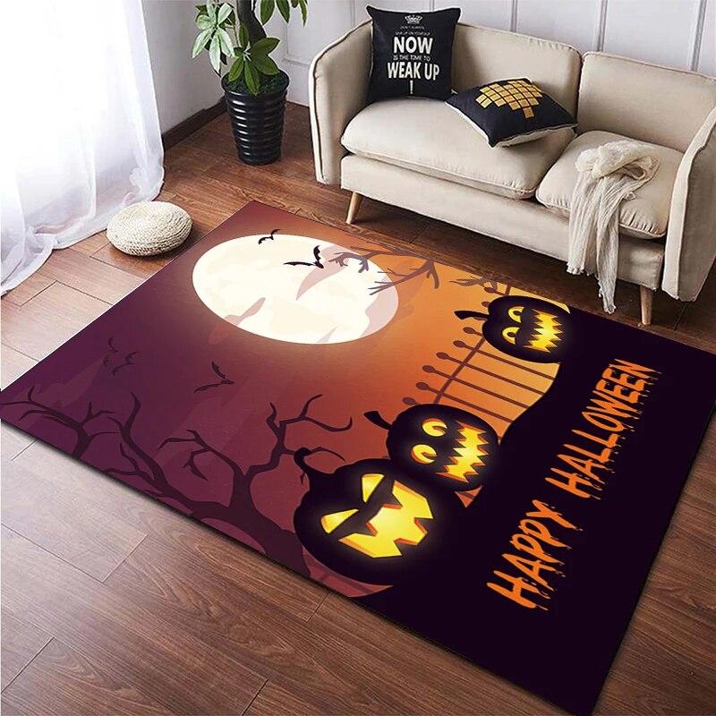 Halloween New Year Gift HD Printing Area Carpet, Living Room Sofa Decorative Carpet, Anti-skid Mat, Alfombras Direct Shipment