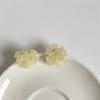 Anna SS 3D Flower Bouquet Stud Earrings - Korean-style Floral Earrings for Women, Super Fairy Design, Elegant Ear Accessories.