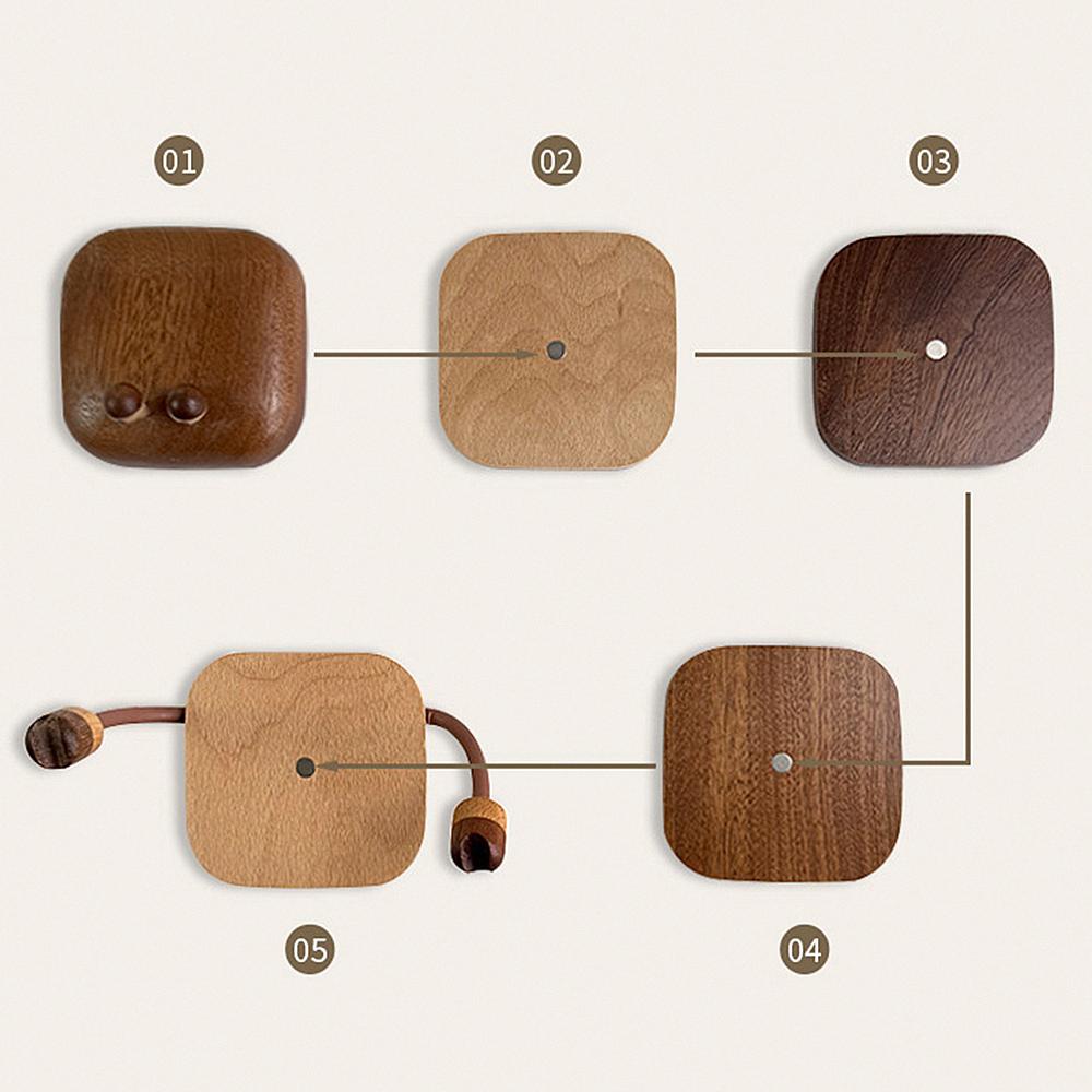 Malý podtácek krab z masivního dřeva držák japonský styl žáruvzdorná čajová souprava izolační podložka jídelní podložka roztomilá podložka pod čajovou vodu nový