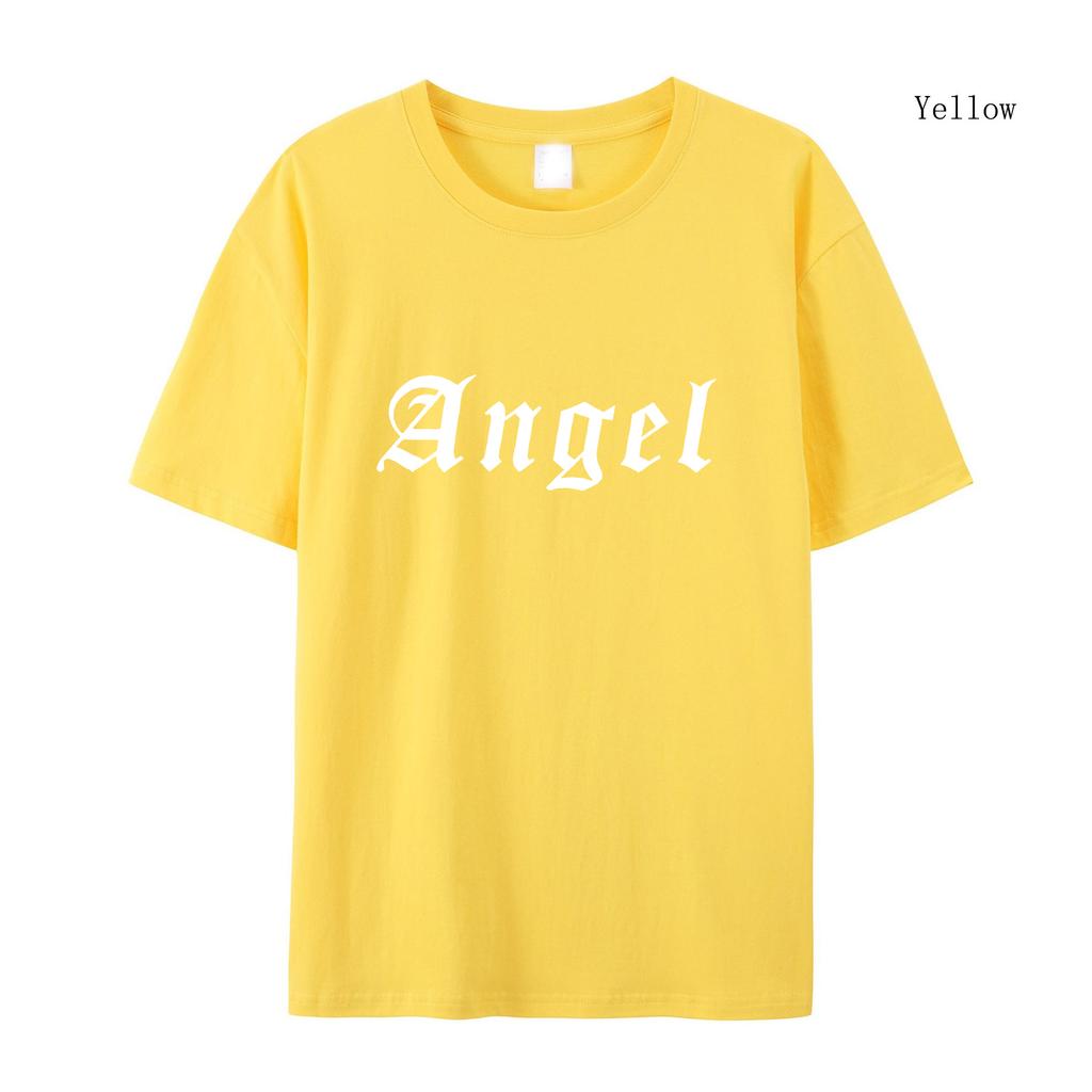 Dámské tričko Anděl Kreativita Potisk písmen Krátký rukáv Módní tričko Novinka Spuštěné rameno Oblečení Harajuku Tričko