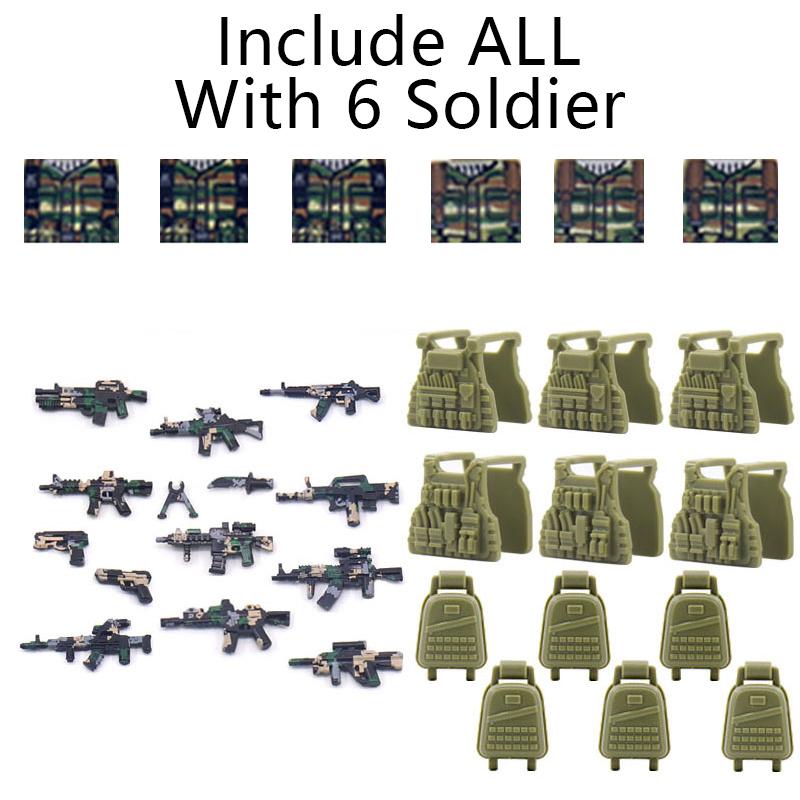 City SWAT Ghost Commando Figures Special Forces Building Blocks Modern Army Soldier Police Military Weapon Bricks Toys For Kids