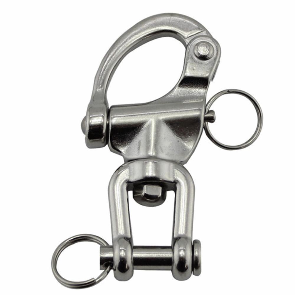 Pair Jaw Snap Shackle Diving Clips for Sailboat Spinnaker Halyard Sailing Rigging