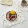 Soft Cup Mat Heart Western Food Mats New Table Cotton Napkins  Wedding Decoration