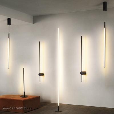 Nordyckie minimalistyczne lampy podłogowe LED do salonu, LED, aluminiowe, pionowa lampa stołowa, kreatywne lampy ścienne, lampy wiszące, dekoracja, Luminaria