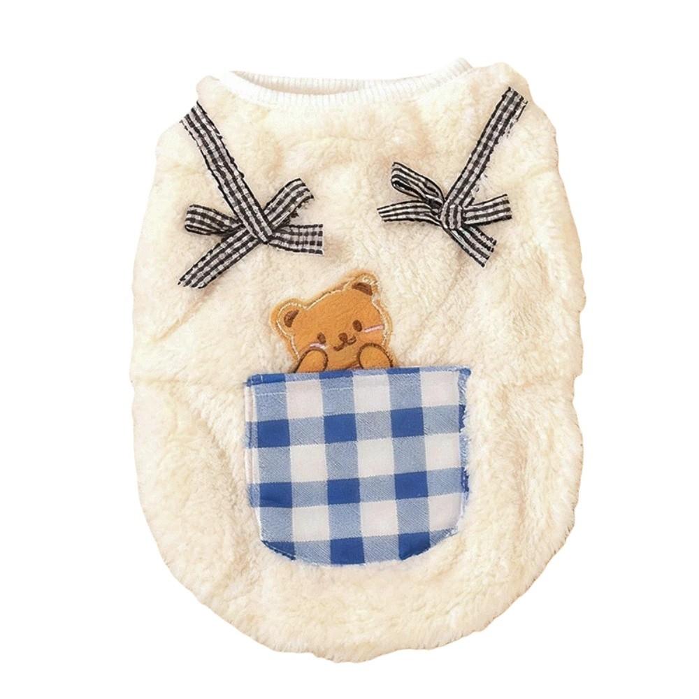 Cute S-2XL Winter Puppy Clothes Thick Warm Anti-licking Cat Hair Cat Vest Pet Costume Cute Cartoon Puppy Coat New Year's Gift