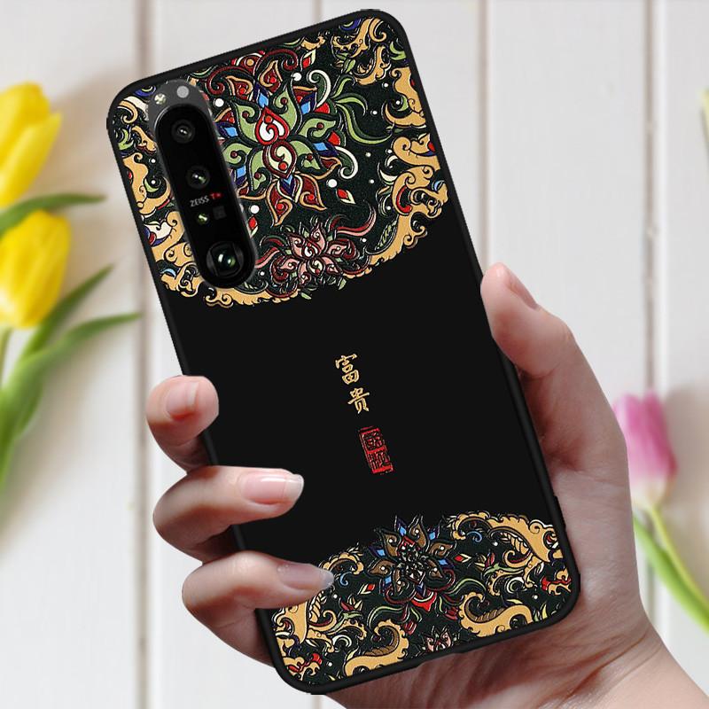 3D Emboss Flower Case For Sony Xperia 10 III Cover Cute Relief Case For Sony Xperia 1 III 5 III 10III Phone Case Coque Fashion