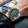 FOXBOX New Digital Mens Watch Fashion Dual Display Quartz Wristwatches Sport Waterproof Steel Luxury Watches Men Gift Reloj