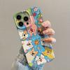 Luxus Clmj Cartoon Hund Glänzende Folie Harte PC Handyhülle für Oppo A6 A5 A78 A3 A3X A60 A74 A38 A76 A36 A17 A16e A55 Pro 4G 5G
