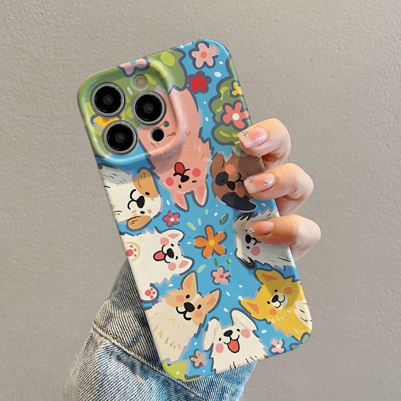 Phone Case for Xiaomi Mi 15T 14T 13 12 12s 9 10 11 Poco C40 M5 X3 F4 NFC Pro 4G 5G Glossy Film Hard PC Luxury Clmj Cartoon Dog