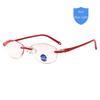 Nye Lesebriller Anti Blue Rays Presbyopia Goggles Dame Vintage Rimless Eyewear