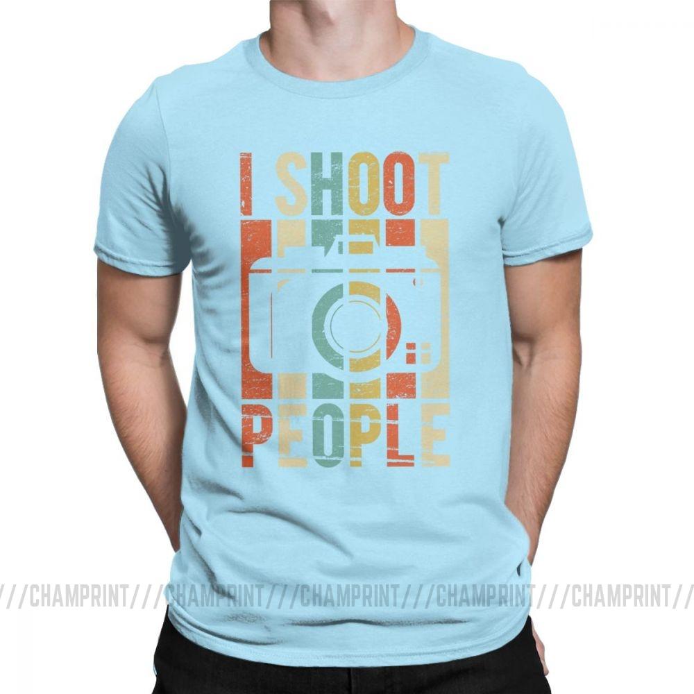 Men S Vintage Shoot People Photographer T Shirt Novelty 100 Cotton Tee Shirt Short Sleeve T
