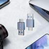 2 Stück tragbarer Typ-C-zu-USB-3.1-Konverter, Stecker auf Stecker, mit doppelter Funktionalität für Smartphones und Laptops