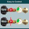 Propane Refill Adapter With Valve And Gauge, Fill 1 Lb Bottles From 20 Lb Tank, 90-degree Elbow Des