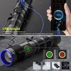 Tactical Flashlight Green Red Powerful LED Flashlight Five Colors Bright Spotlight Long Range Zoomable Emergency Torch Outdoor