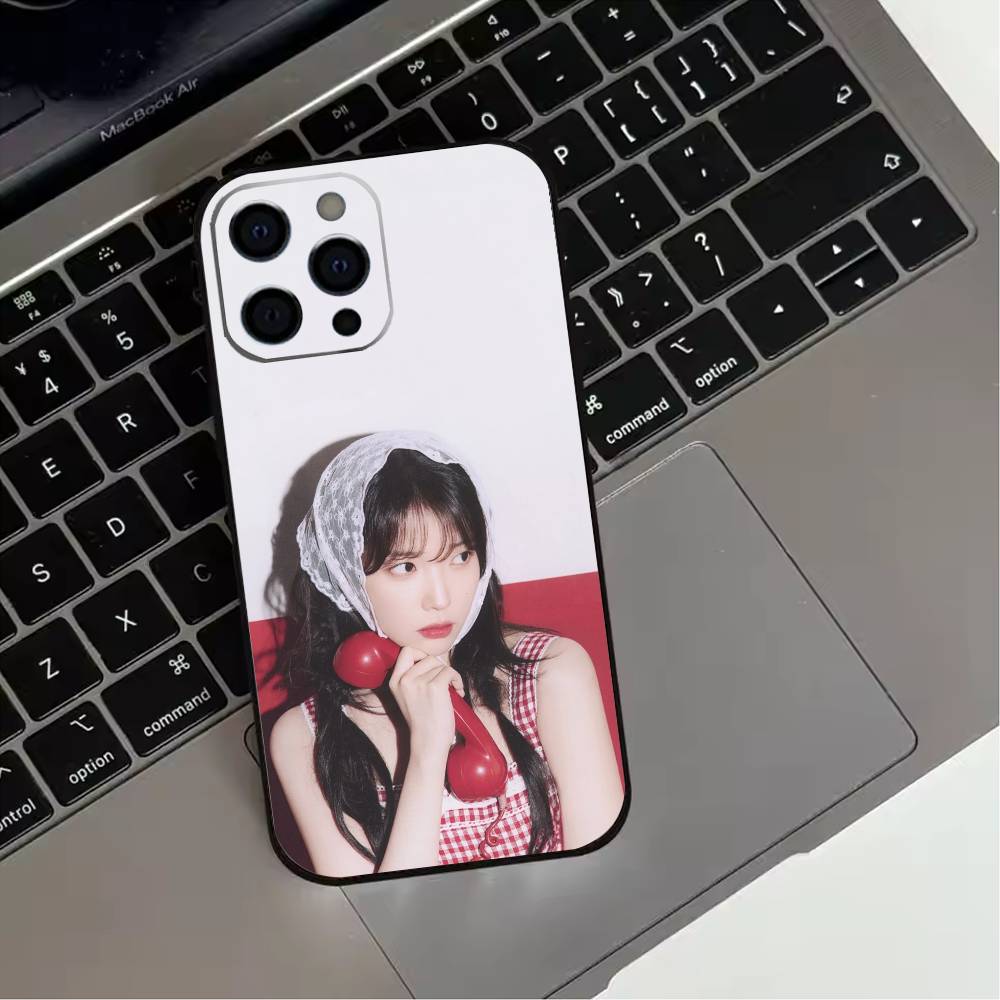 S-Singer I-IU L-Lee-Ji-Eun  Phone Case For iPhone 17,16,15,14,13,12,11 Plus,Pro Max,XS,Soft Silicone Black Cover iPhone16e