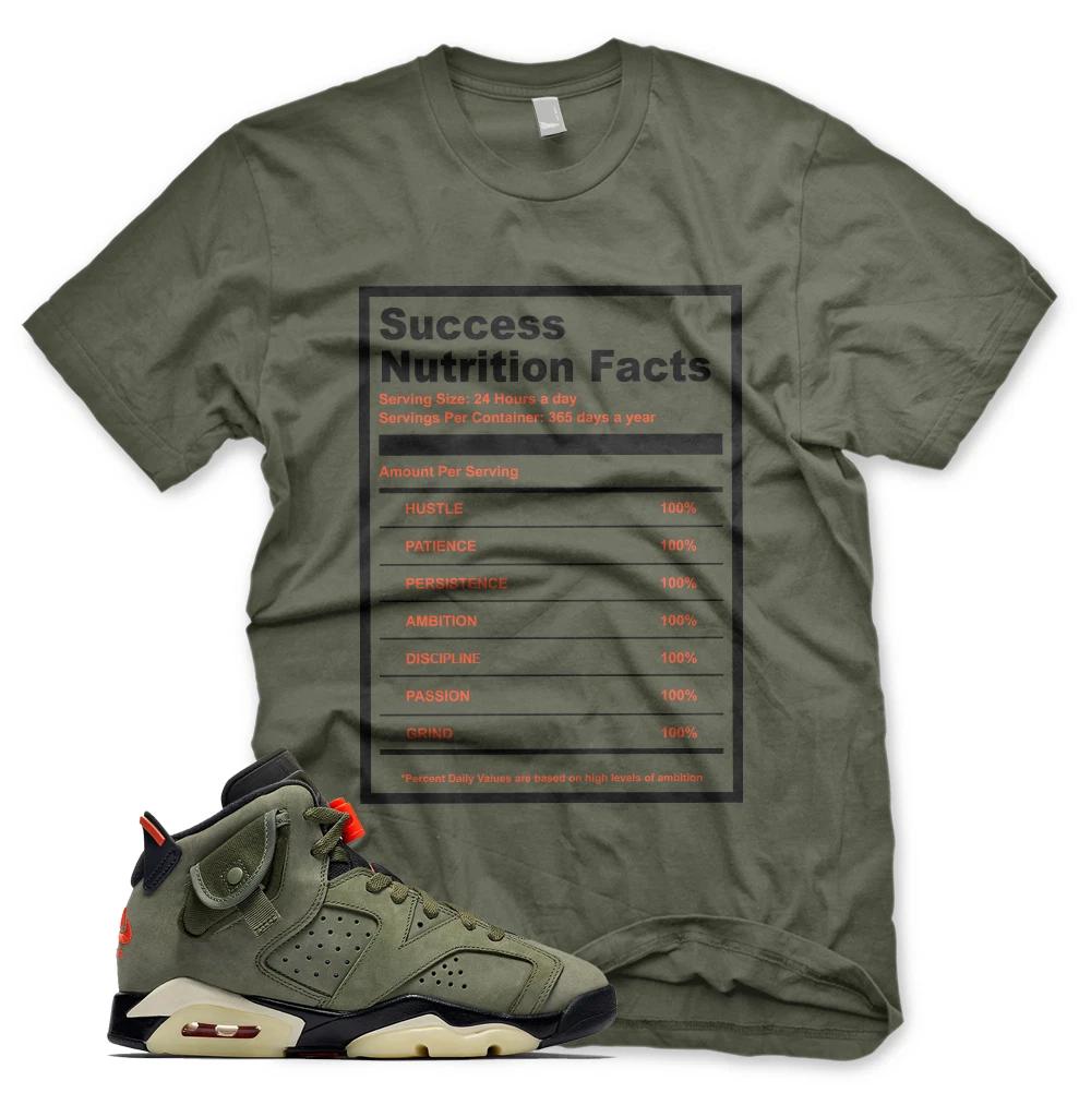 New Olive SUCCESS FACTS T Shirt for J1 6 Cactus Olive 3XL