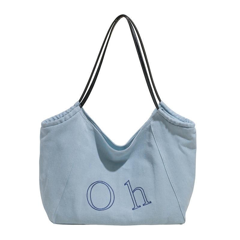 Denim Bag Women's New Popular Fashion Commuter Shoulder Bag Large Capacity Tote Bag