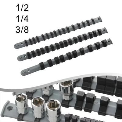 Neues 350mm Lagerregal 1/4in 3/8in 1/2in Kunststoff Organizer Ablage Halter