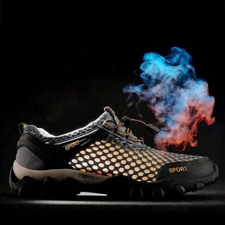 Men's Summer Breathable Sports Casual Shoes Soft Sole Non Slip Sports Flat Single Shoes Lightweight Sneakers