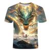 Summer Y2k Woman New Dragon Trendy Youth Handsome Casual Round Neck Short Sleeved Kids Men