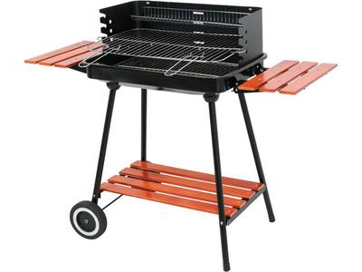 Charcoal Grill with Shelves, Grate 53x33cm - W-99911