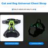 1 Set Luminous Pet Harness Rechargeable LED Lighted Dog Harness Adjustable Glowing Pet
