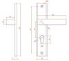 Klamka Zewnętrzna Do Drzwi Floko Czarna Aluminiowa Wkładka 72Mm Nowoczesna