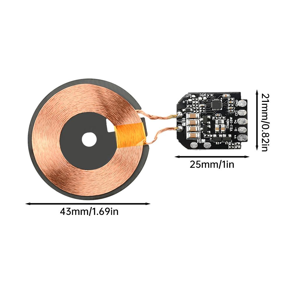 15W Low Temperature Wireless Charging Module Transmitter PCBA Wireless Charger Motherboard Magnetic Charging Motherboard Coil