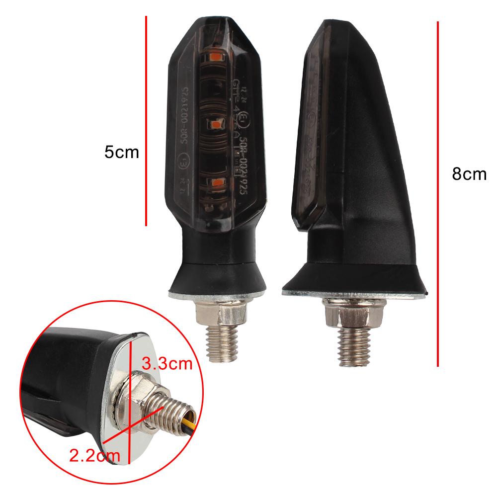thumbnail image 2 of Moto LED Turn Signals Motorcycle Flasher Indicators 12V 8mm Blinker Light For Motorbike Scooter Scrambler Motocross Dirt Bike I3738865999 2 of 12