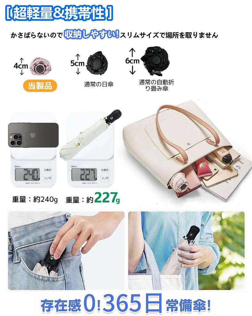Folding Ultra UV Auto For Both Sunny and Rainy Heat Light Sunscreen UV Dense Super Water Wind Convenient to Carry Haomaomao Parasol, Umbrella,