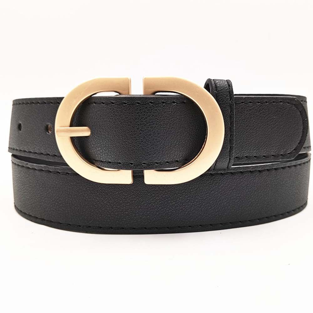 

Пряжка Женская Цинковый сплав Цинковый сплав На все случаи жизни Украшения для юбки Ремень из ПУ кожи Корейский поясной ремень Женский пояс чёрный