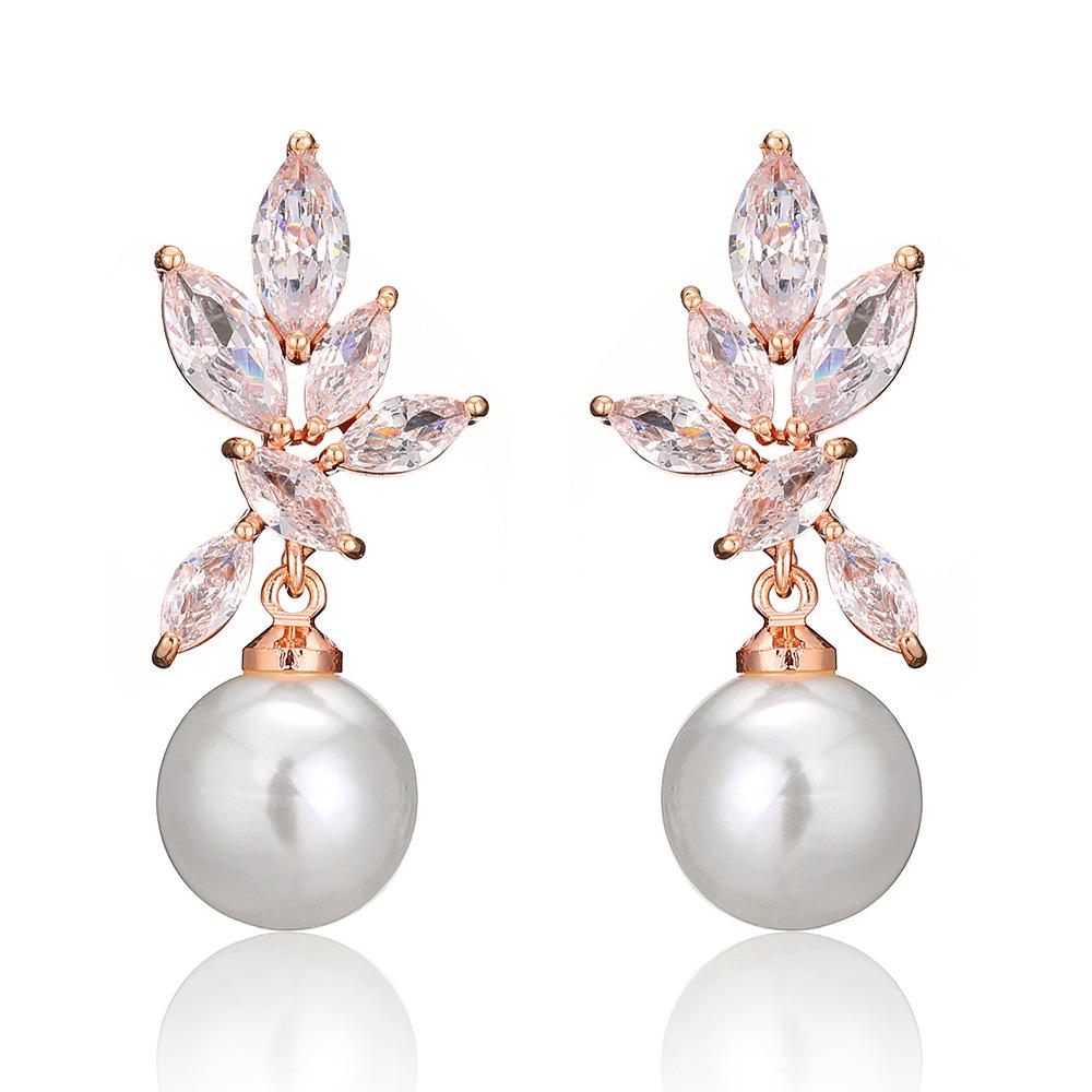 RAKOL Elegant Pearl Earrings for Women - European & American Stylish Fashion Trend Jewelry