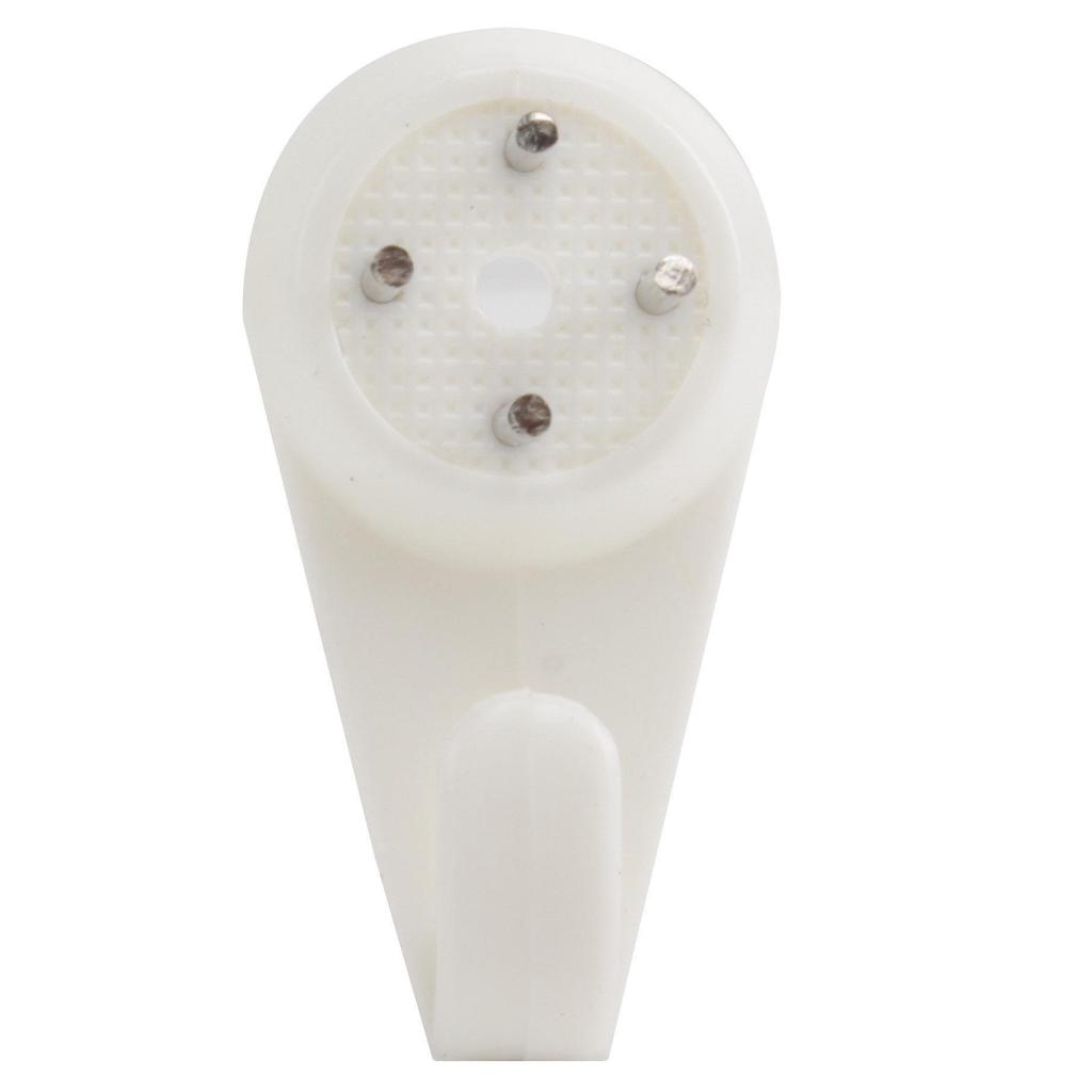 50-Pack ABS Medium Wall Hook Nails Set for Hanging Frames, White - Free Shipping