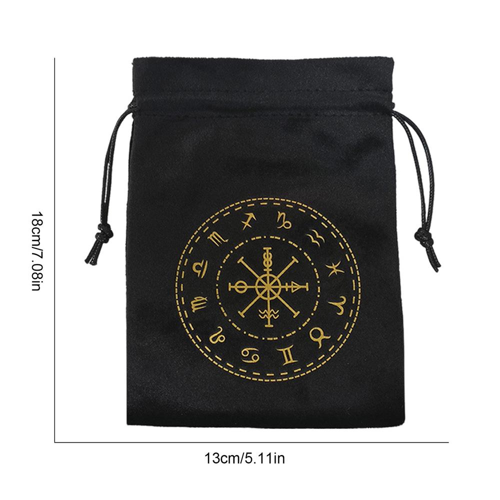 Tarot Drawstring Pouch Velvet Tarot Pouch Multifunctional Tarot Card Holder Tarot & Dice Bag Tarot Accessories Soft Oracle Cards