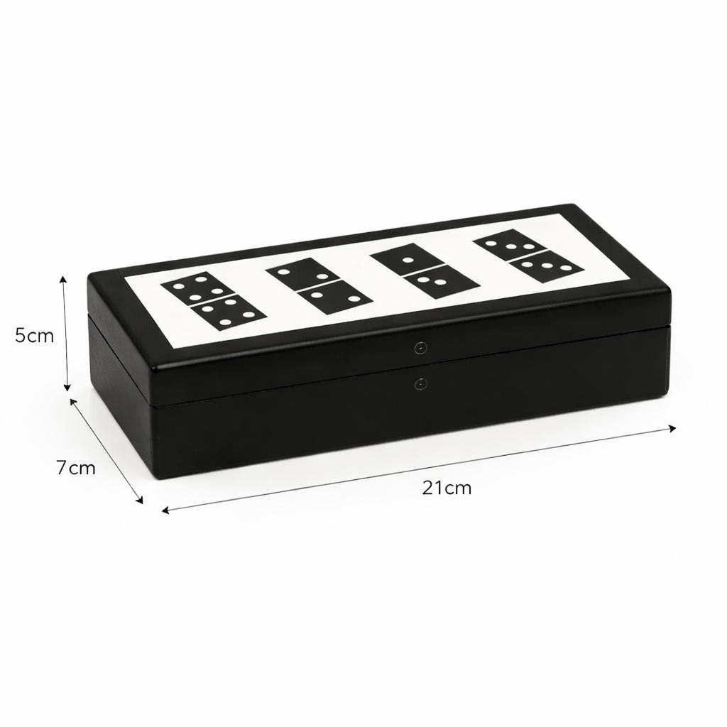 Black Resin Mdf Domino Box | Mdf Storage Case