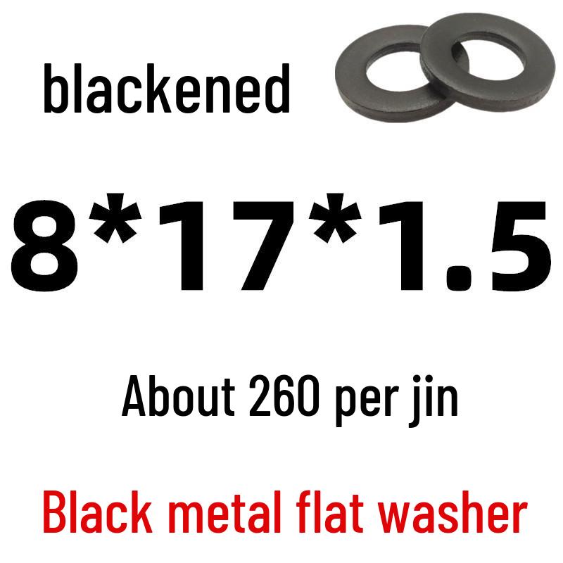Thickened Black Iron Flat Washer for Screws, Non-standard Round Design