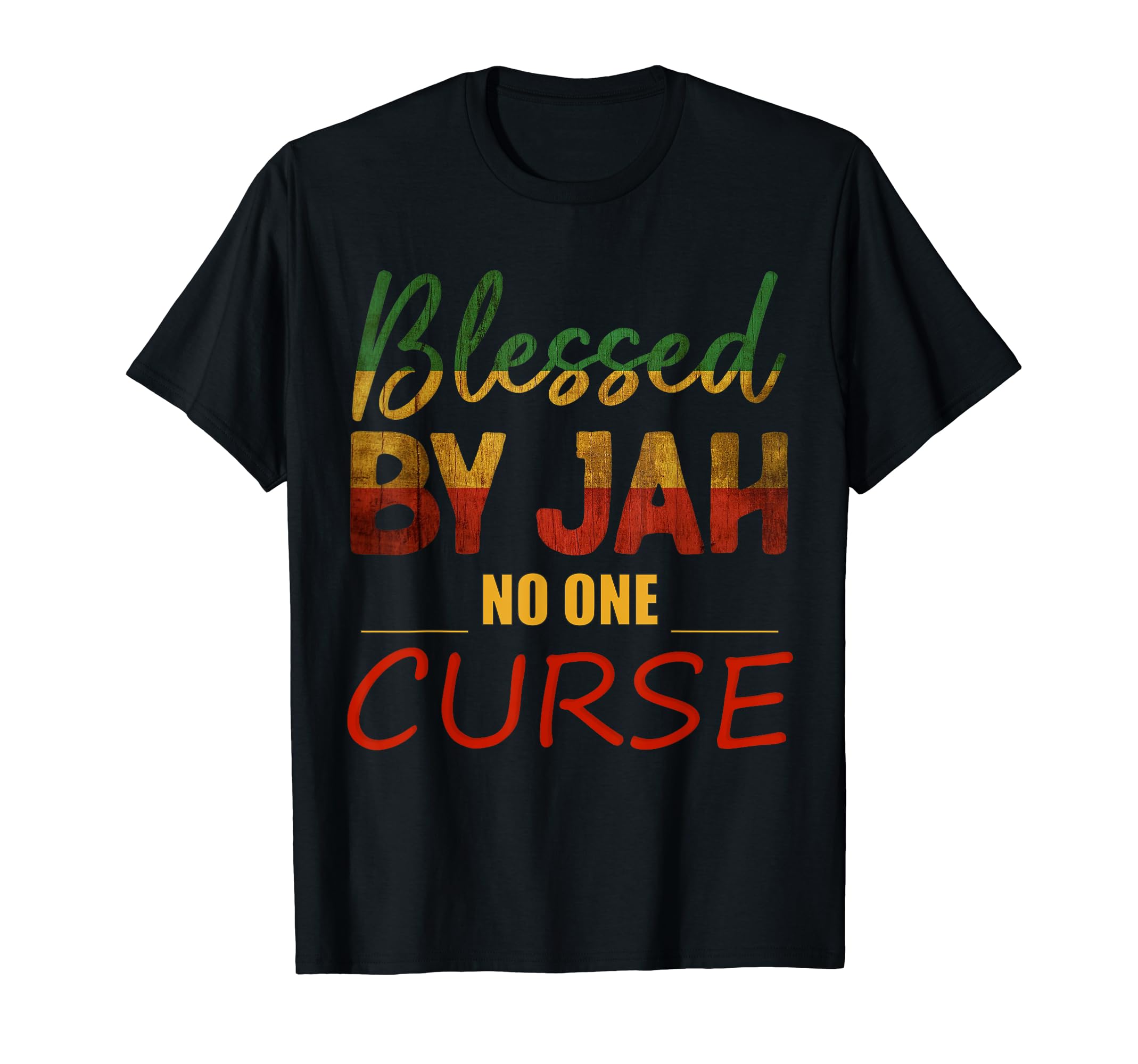 

Blessed by Jah No One Curse/Pliers, Rasta Colors T-shirt