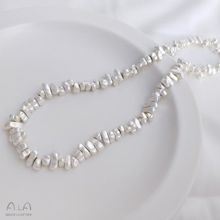 Vergoldete & Versilberte Unregelmäßige Steinperlen für DIY Handgemachte Ohrringe & Armbänder