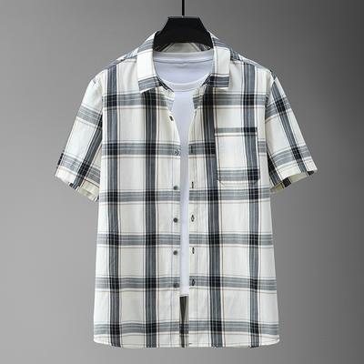 Herren Oversized Hemd Sommermode Übergröße 4XL-11XL Casual Kurzarm Vintage Hemd für Männer Tops