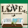 Classic Style Home Decor 3d Mirror Love Wall Stickers With Festive Patterns