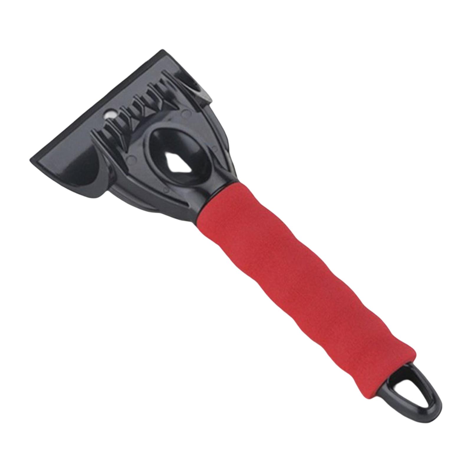 

Автомобильный скребок для снега из нержавеющей стали для удаления льда для выживания в снегу, кемпинга, уборки красный