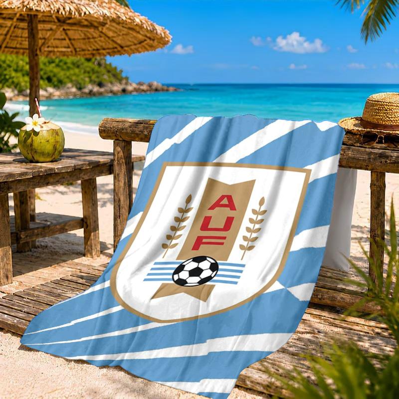 Fc Crest Design Printed Microfiber Beach Towel, Soft And Absorbent, Quick-Dry, Ideal for Summer Travel, Beach Essential, Swimming Pool