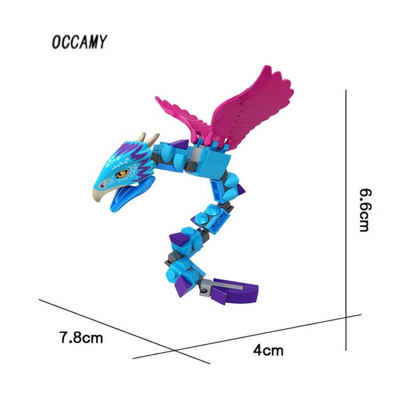 Creative Animal Koala Dog Kookaburra Penguin Flamingo Collie Sea Lions Raccoon Mini Figures Building Bricks Kid Block Toys